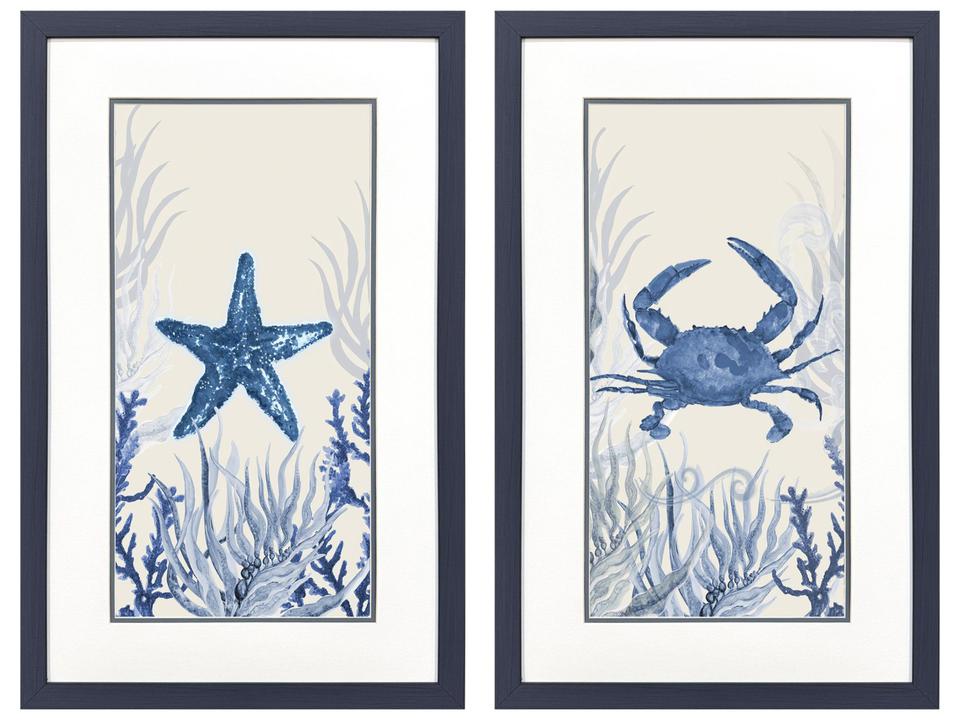 Blue Sea II Framed Art - Set of 2