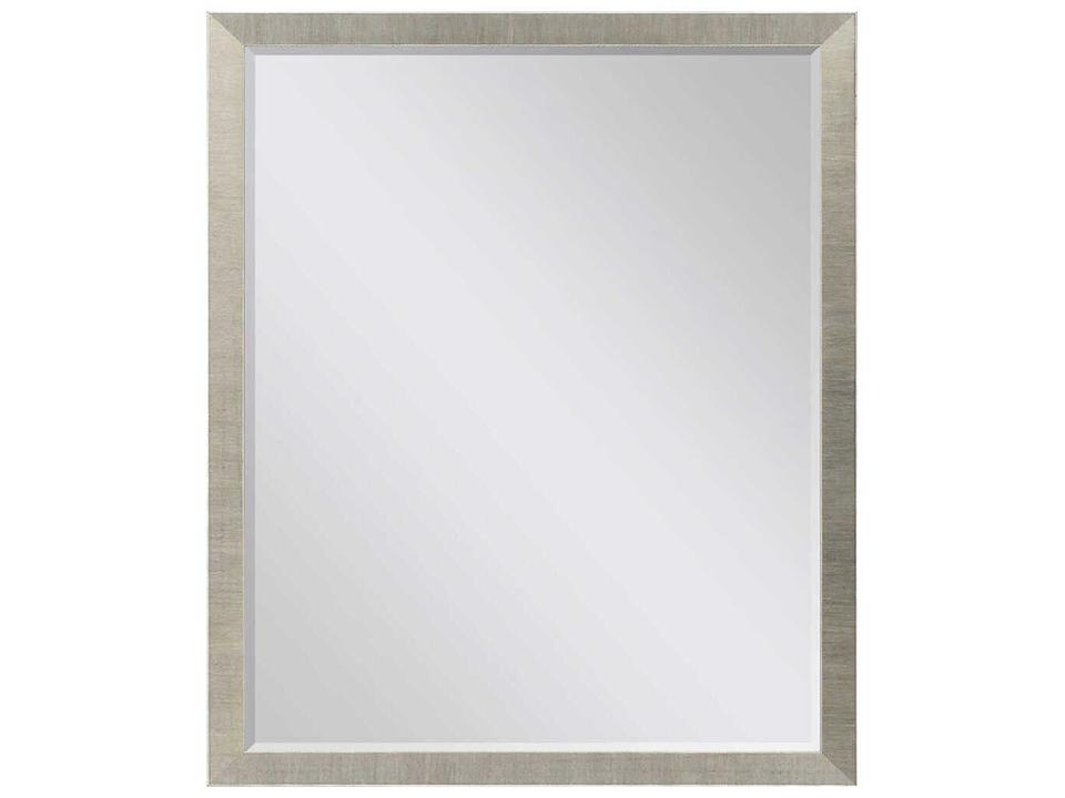 Beveled Rectangular Wall Mirror in Champagne Gold Finish