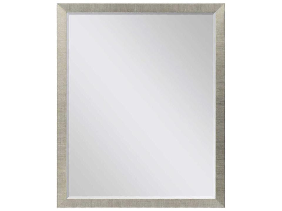 Beveled Rectangular Wall Mirror with Champagne Gold Frame