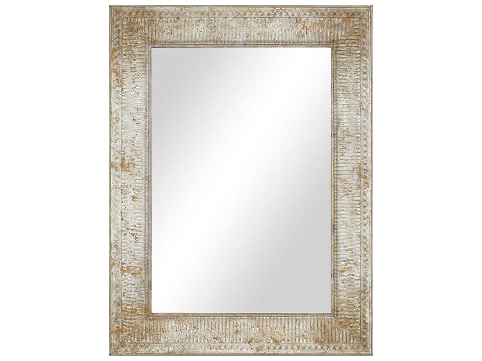 Discovery Rectangular Wall Mirror Neutral Metallic Silvered Finish