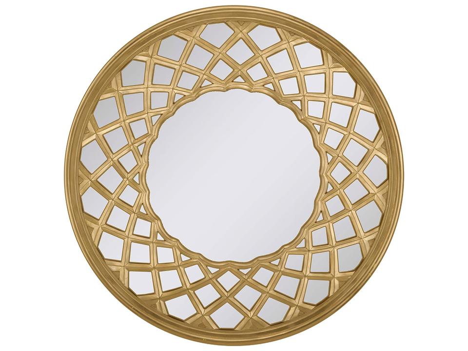 Golden Dream Round Wall Mirror with Gold Frame
