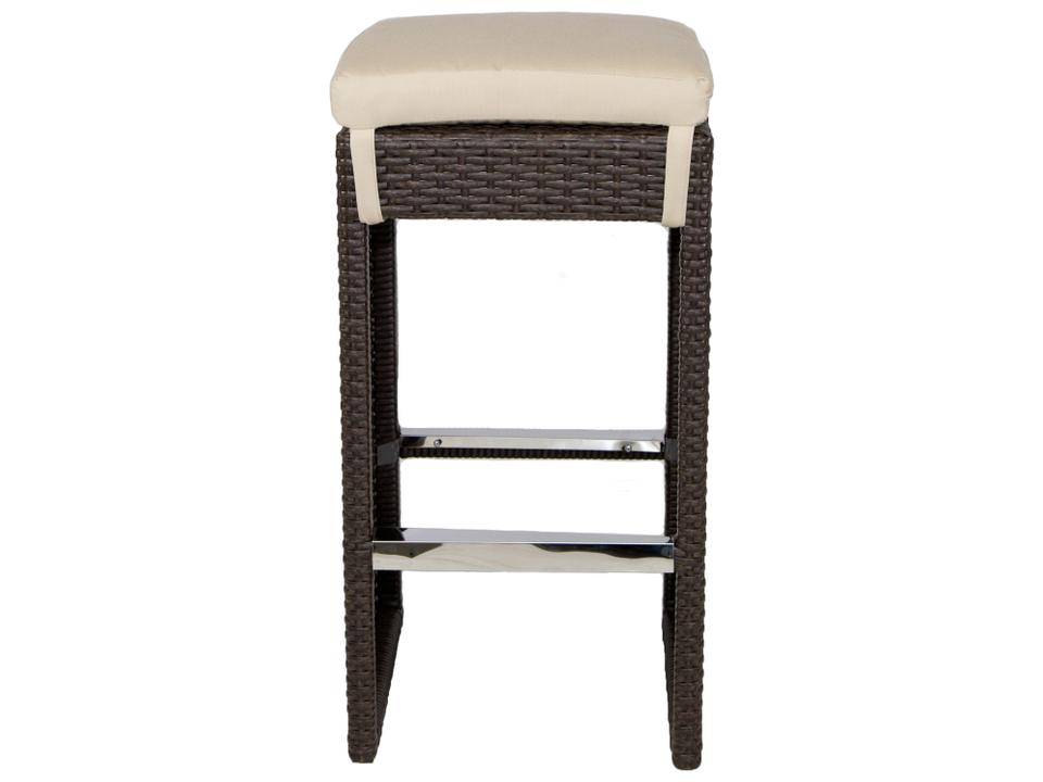 Exotic Patio Wicker Bar Stool in Brown