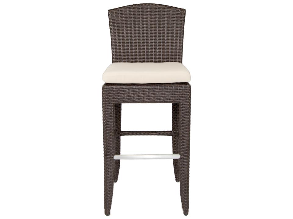 Exotic Outdoor Patio Bar Chair with Supportive Back and Foot Bar