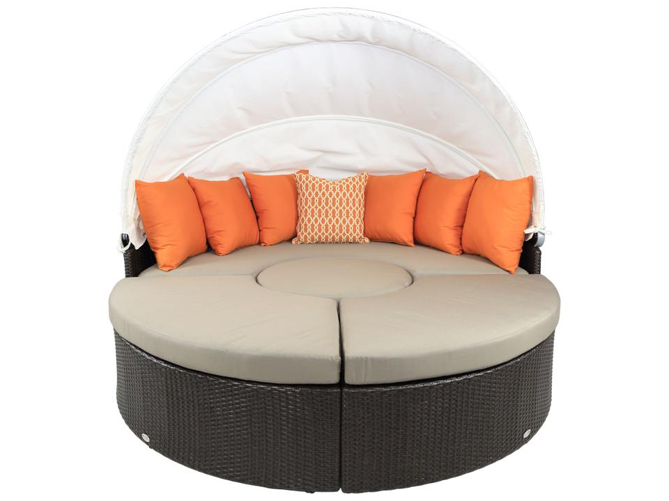 Exotic Modular Outdoor Daybed Wicker Sectional