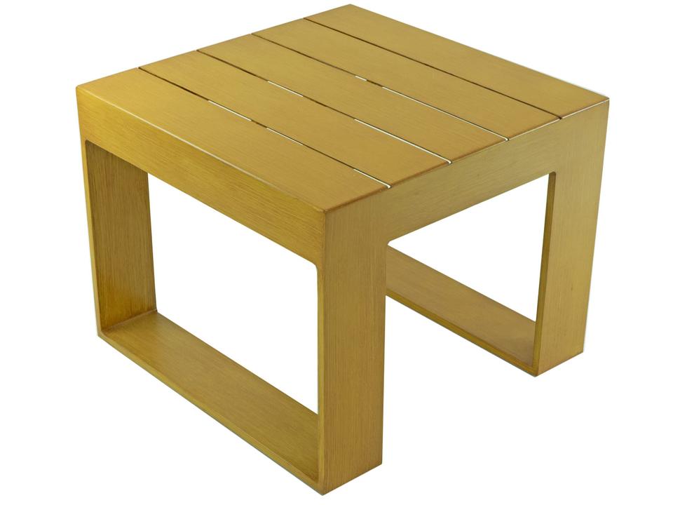 Hampton 25-Inch Square Patio End Table in Faux Teak