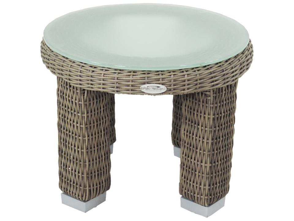 Palisades Round End Table with Glass Top