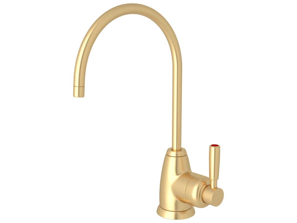 Holborn Hot Water Dispenser in Satin English Gold with Anti-Scald Lock