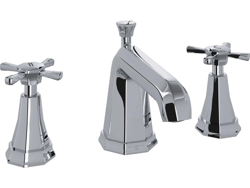 Deco Polished Chrome Widespread Lavatory Faucet