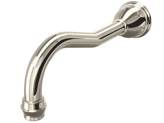 Edwardian Satin Nickel Wall Mounted Bath Spout