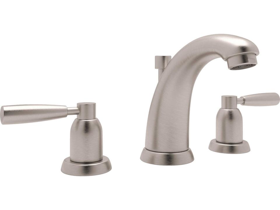 Holborn Widespread Lavatory Faucet with Metal Lever Handles in Satin Nickel