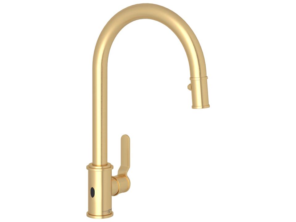 Armstrong Pull-Down Touchless Kitchen Faucet in Satin English Gold