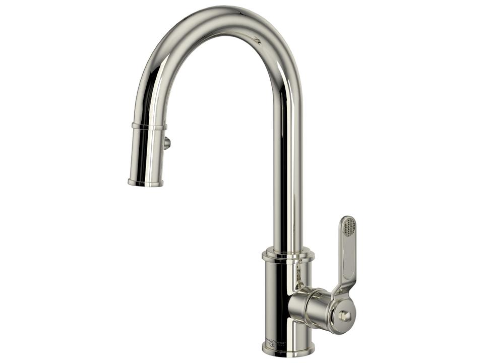 Armstrong Pull-Down Bar Food Prep Kitchen Faucet Polished Nickel