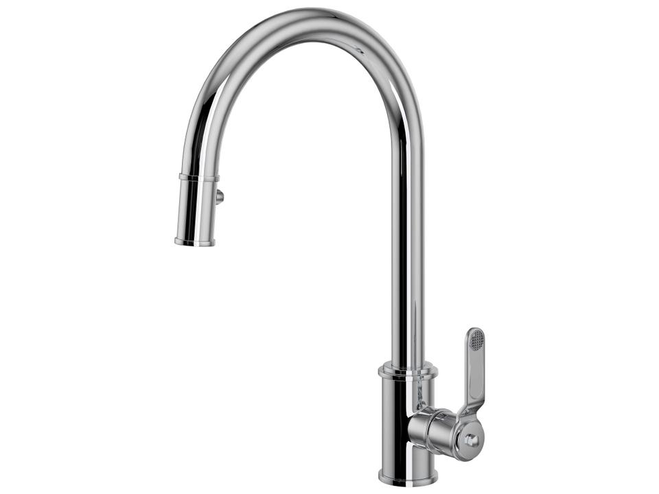 Armstrong Pull-Down Kitchen Faucet with C-Spout in Polished Chrome