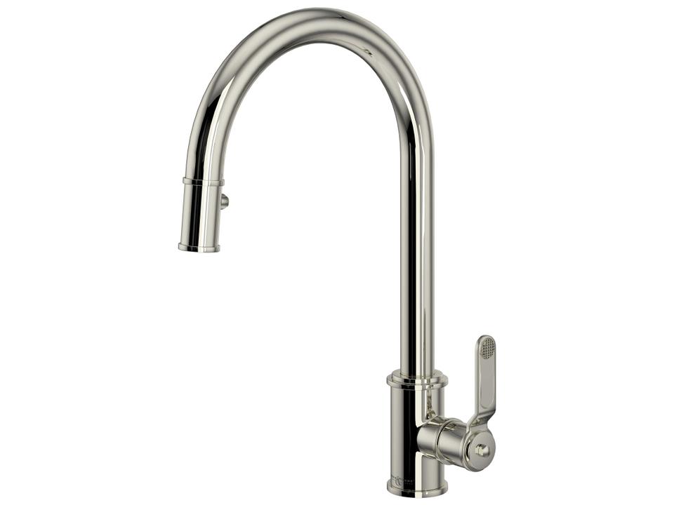 Armstrong Pull-Down Kitchen Faucet with C-Spout Polished Nickel