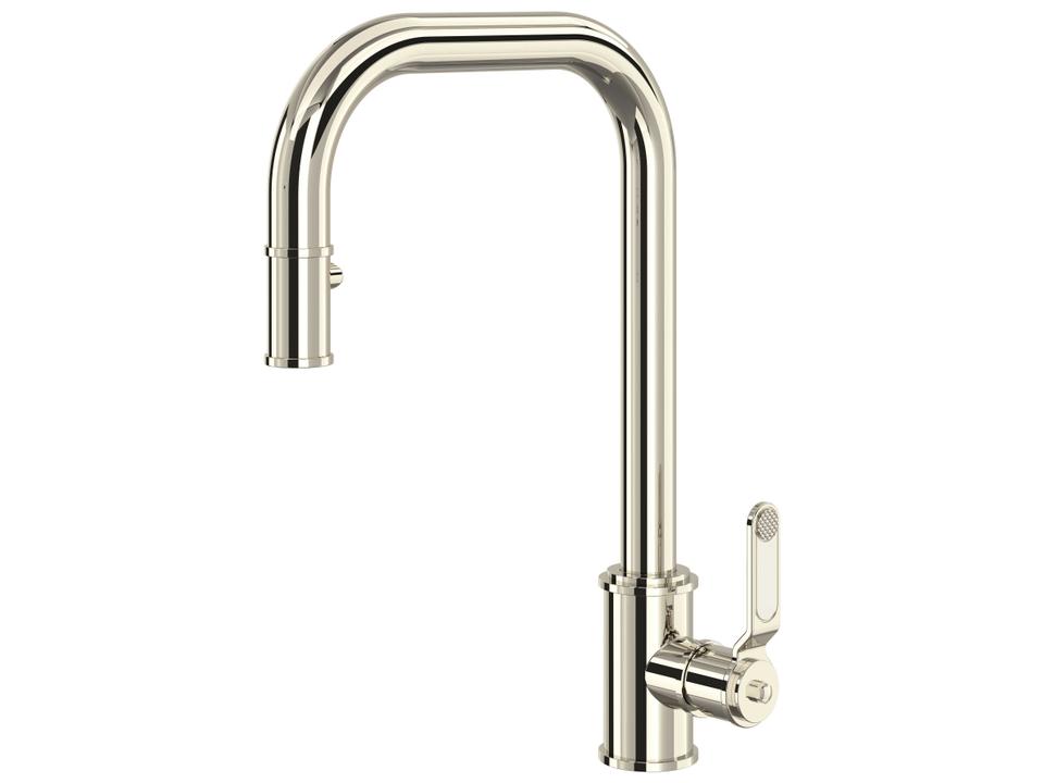 Armstrong Pull-Down Kitchen Faucet with U-Spout in Polished Nickel