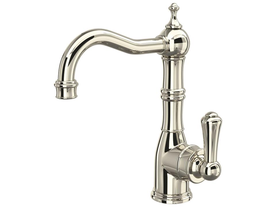 Edwardian Single Handle Bar Faucet in Polished Nickel
