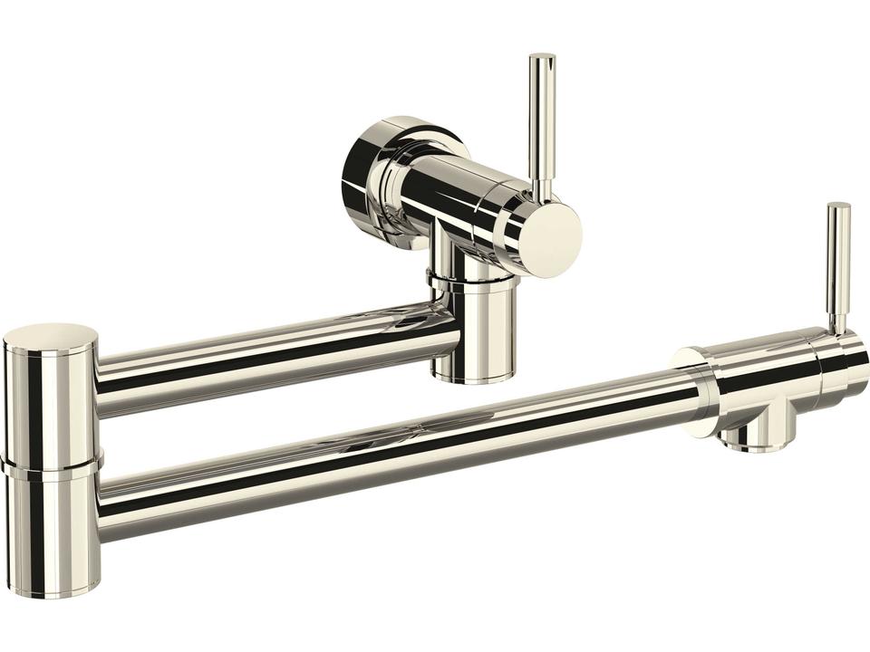 Holborn Wall Mount Pot Filler in Polished Nickel