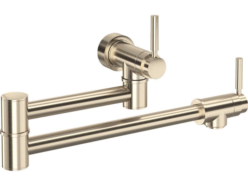 Holborn Wall Mounted Pot Filler in Satin Nickel