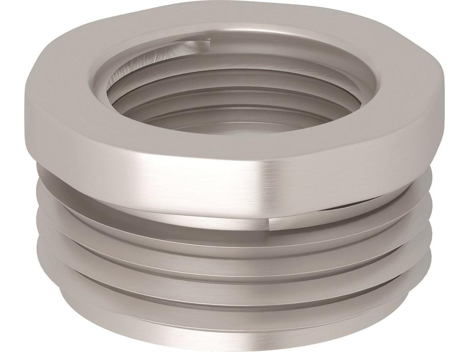3 4 Inch Male x 1 2 Inch Female Adaptor in Satin Nickel