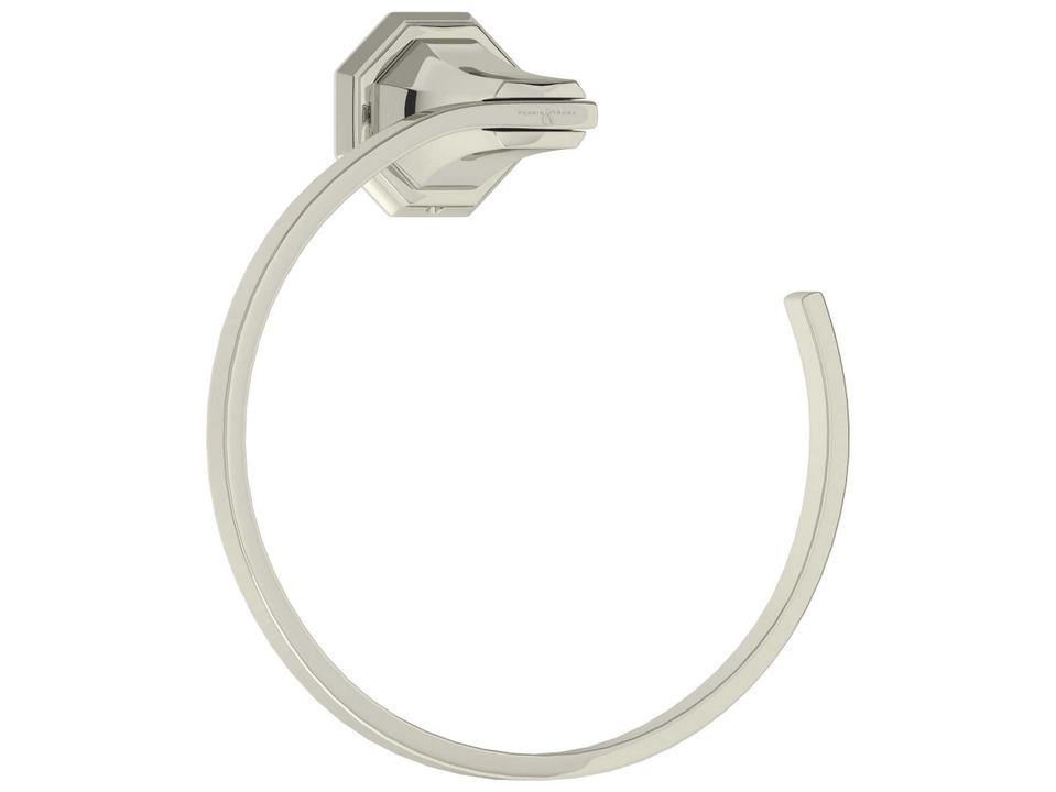 Deco Polished Nickel Wall Mounted Towel Ring