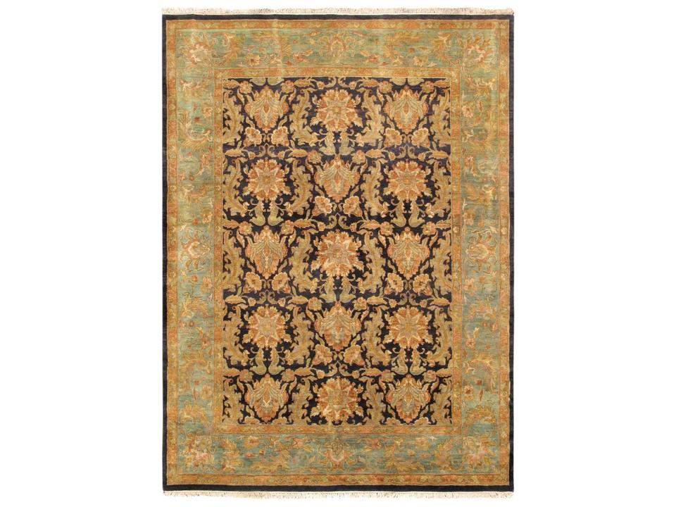 Agra Mogul Art Hand-Knotted Lamb's Wool Area Rug