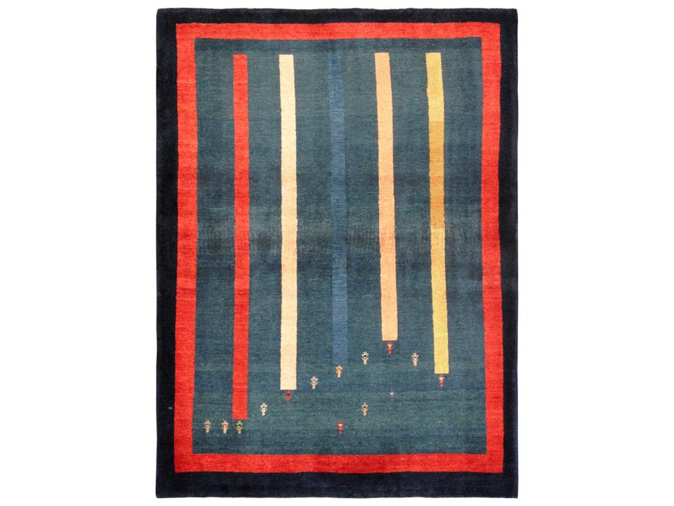 Tribal Hand-Knotted Wool Area Rug in Multi-Color