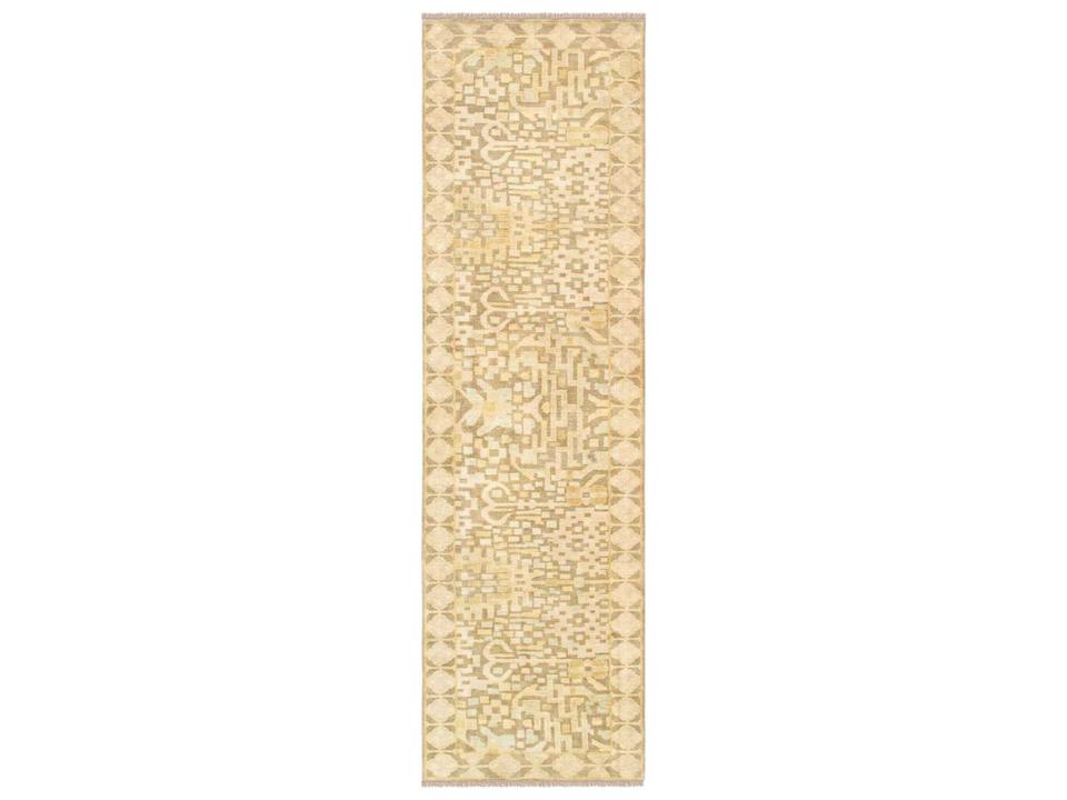 Oushak Geometric Runner Area Rug