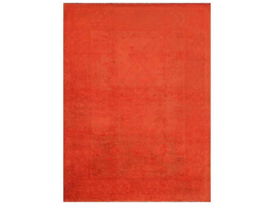 Lahore Collection Hand-Knotted Wool Area Rug with Bordered Design