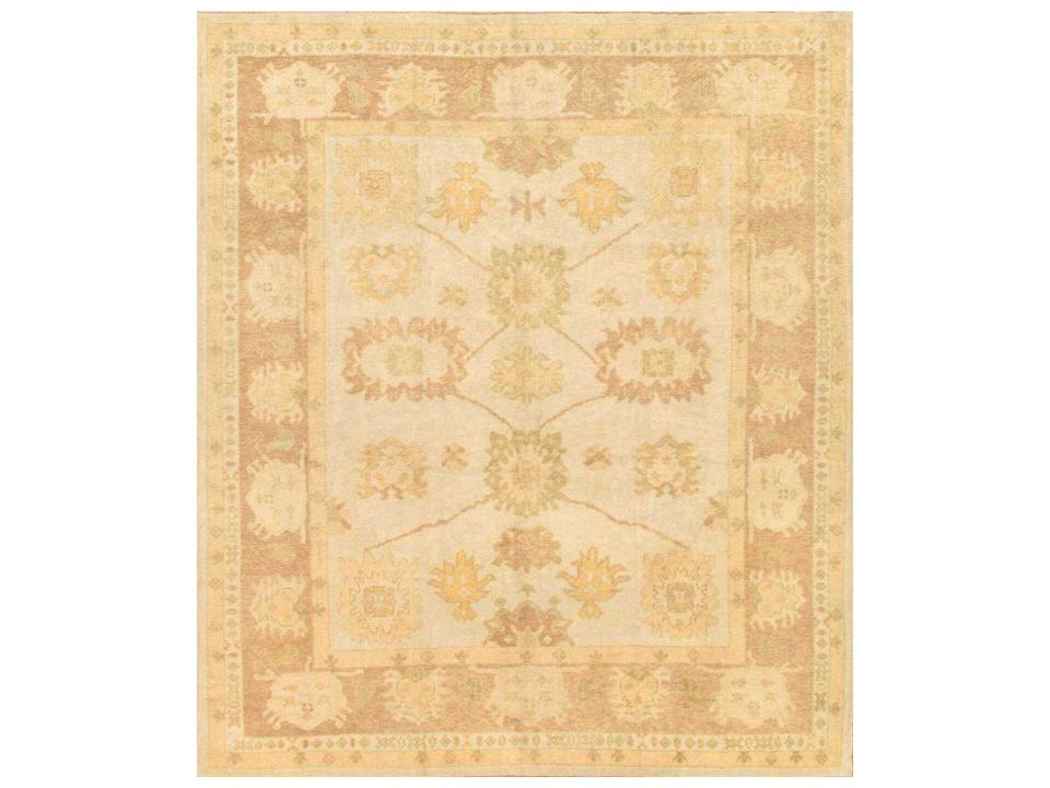 Oushak Hand-Knotted Wool Bordered Area Rug