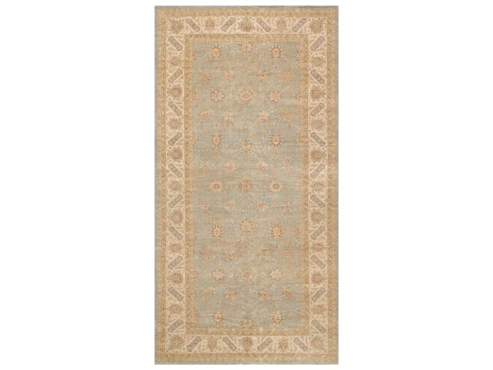 Melody Bordered Hand-Knotted Runner Area Rug in Multi-Color