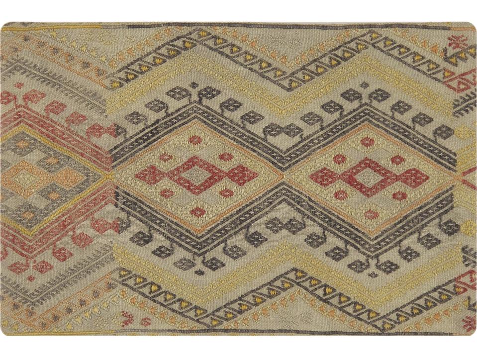 Vintage Turkish Wool Lumbar Pillow Cover Multicolor
