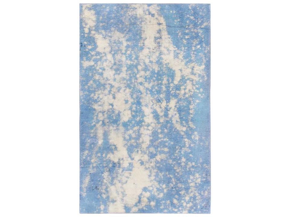 Lahore 3'1" x 5' Blue Abstract Hand-Knotted Wool Area Rug