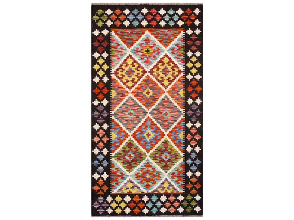 Anatolian Collection Kilim Flatweave Cotton Area Rug 4x6 Multi-Color