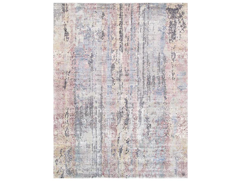 Modern Gemstone Abstract Area Rug in Ivory Multi 8'2" x 10'