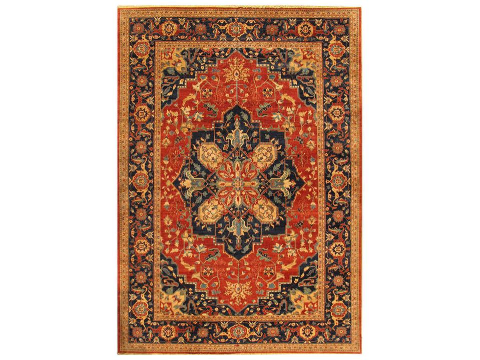 Serapi Hand-Knotted Wool Bordered Area Rug