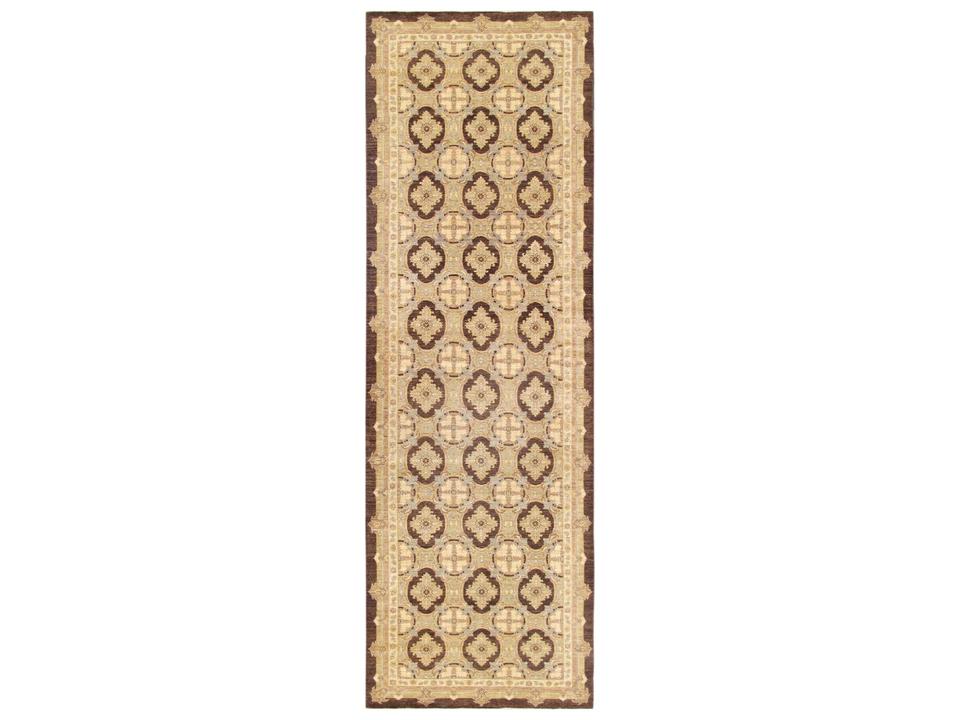 Denver Hand-Knotted Lamb's Wool Bordered Runner Area Rug