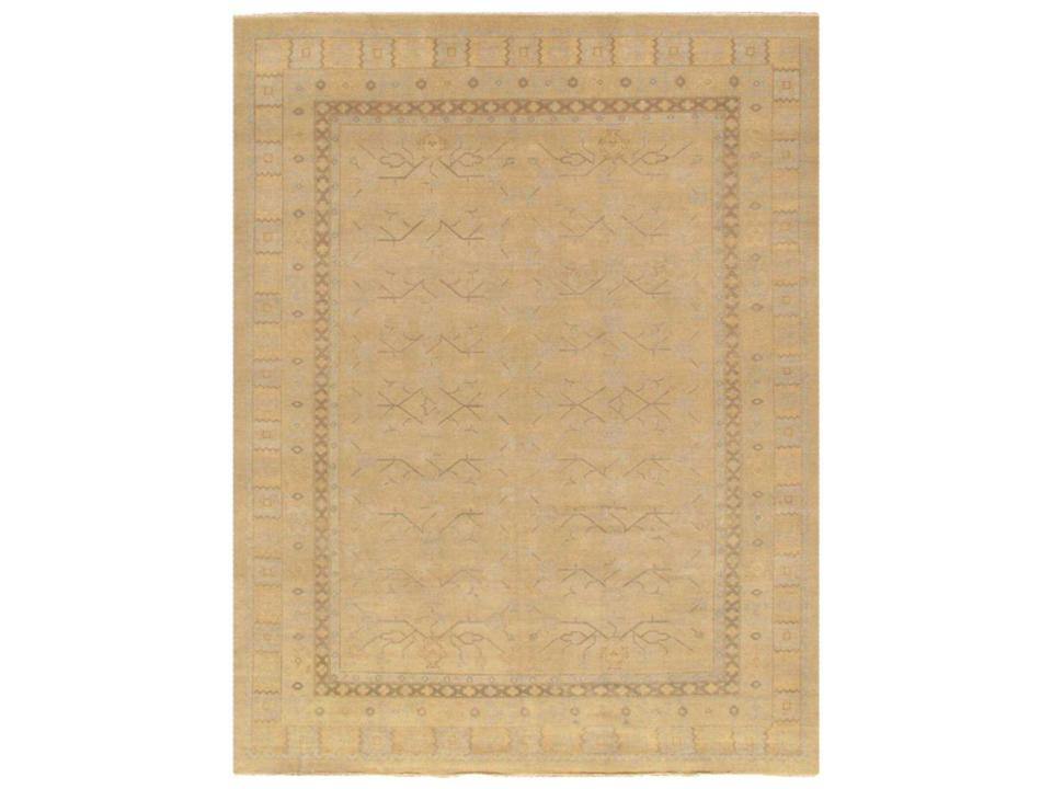 Azerbaijan Hand-Knotted Bordered Lamb's Wool Area Rug