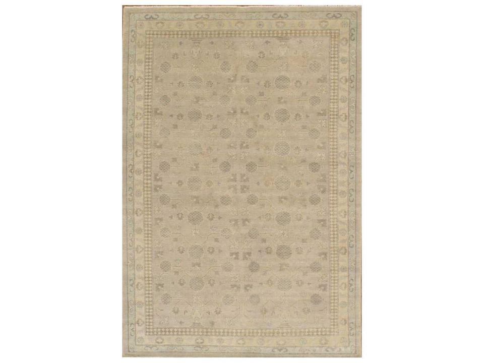Azerbaijan Hand-Knotted Lamb's Wool Area Rug Rust Navy