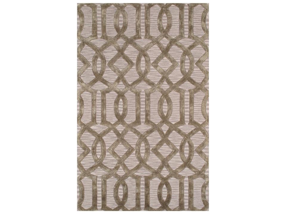 Transitional Geometric Hand-Loomed Area Rug 5x8