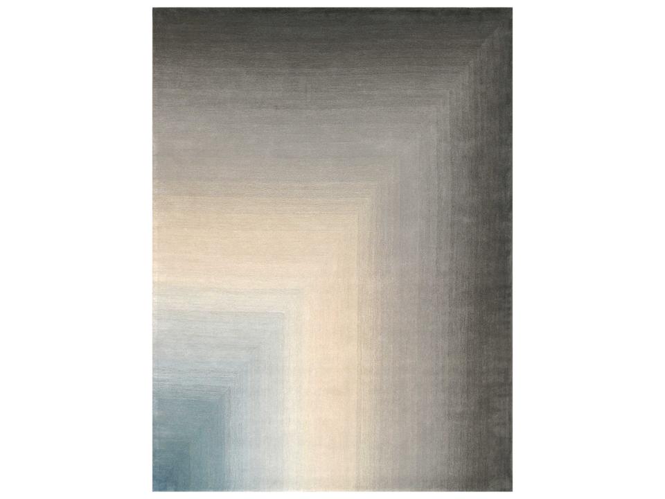 Rodeo Abstract Area Rug in Grey Aqua