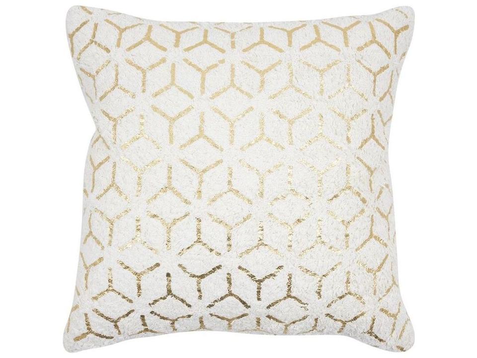 Grand Canyon Geometric Gold Foil Cotton Throw Pillow