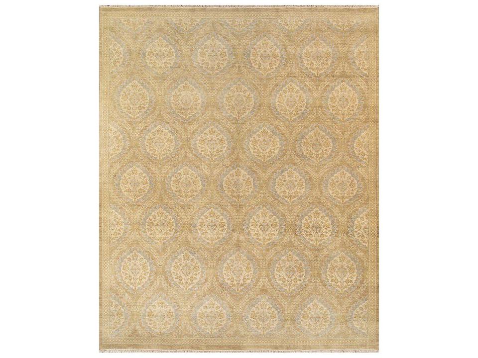 Ottoman Moroccan 8x10 Hand-Knotted Lamb's Wool Area Rug in Beige