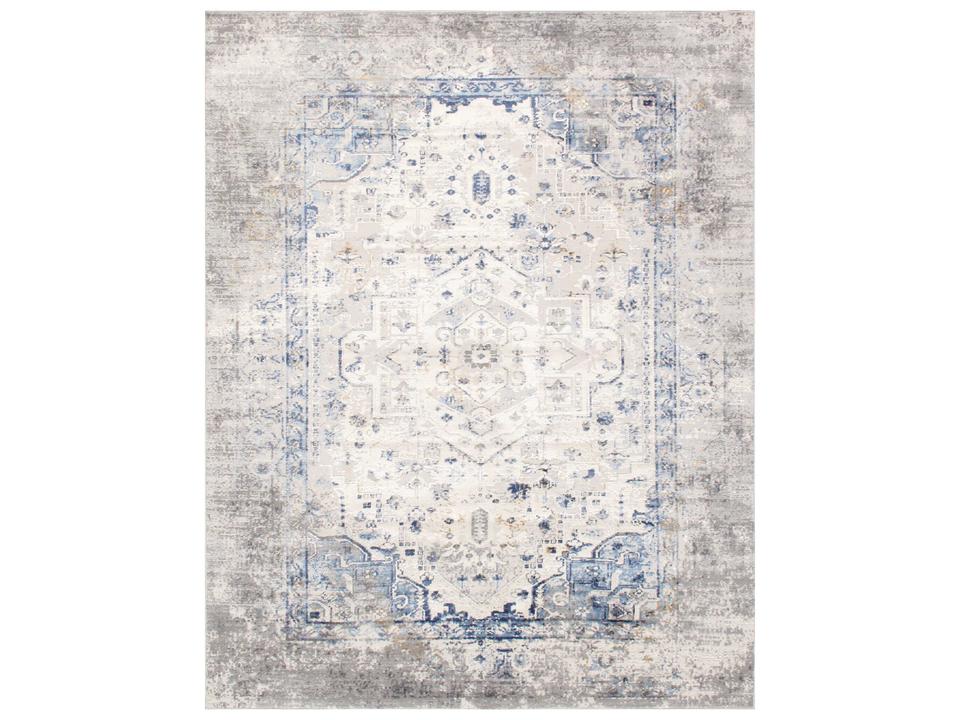 Efes Geometric Power-Loomed Runner Area Rug