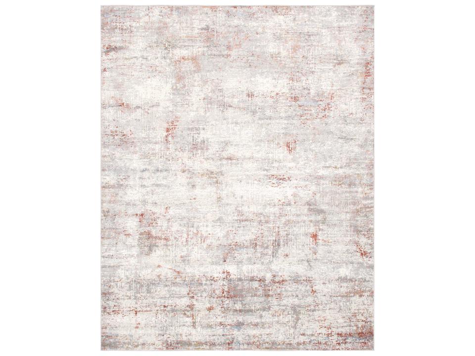 Efes Abstract Geometric Power-Loomed Runner Area Rug in Neutral Tones