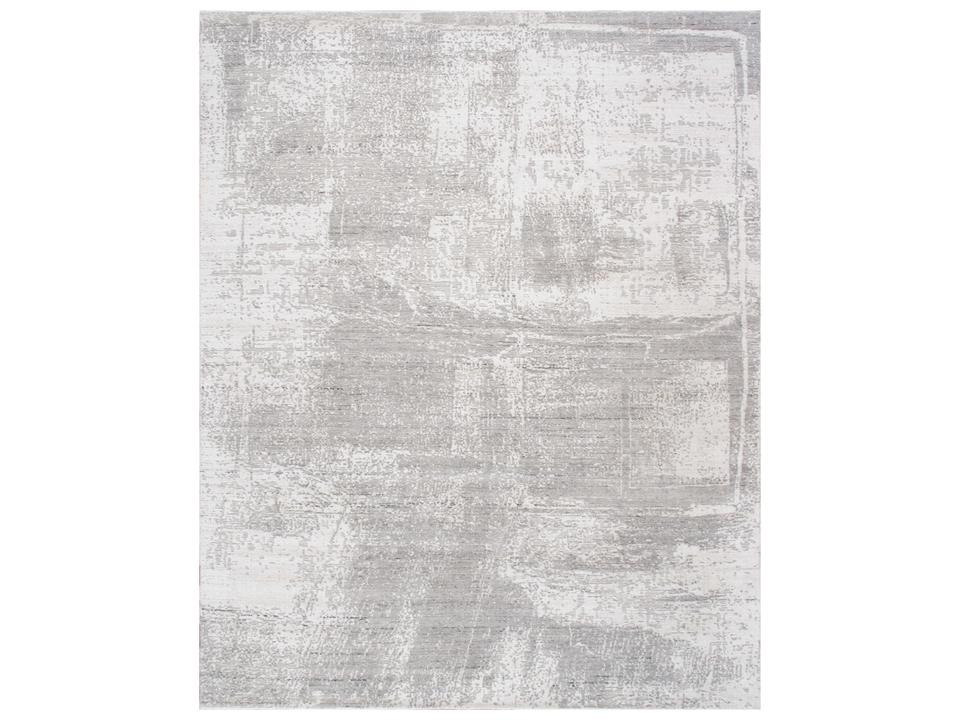 Amari Adra Abstract Area Rug in Gray and White