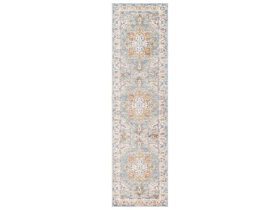 Heritage Bordered Power-Loomed Runner Area Rug 2x8