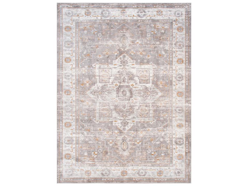 Heritage Collection Power-Loomed Area Rug 10x14 Beige and Ivory