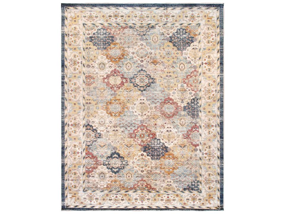 Heritage Bordered Power-Loomed Runner Area Rug