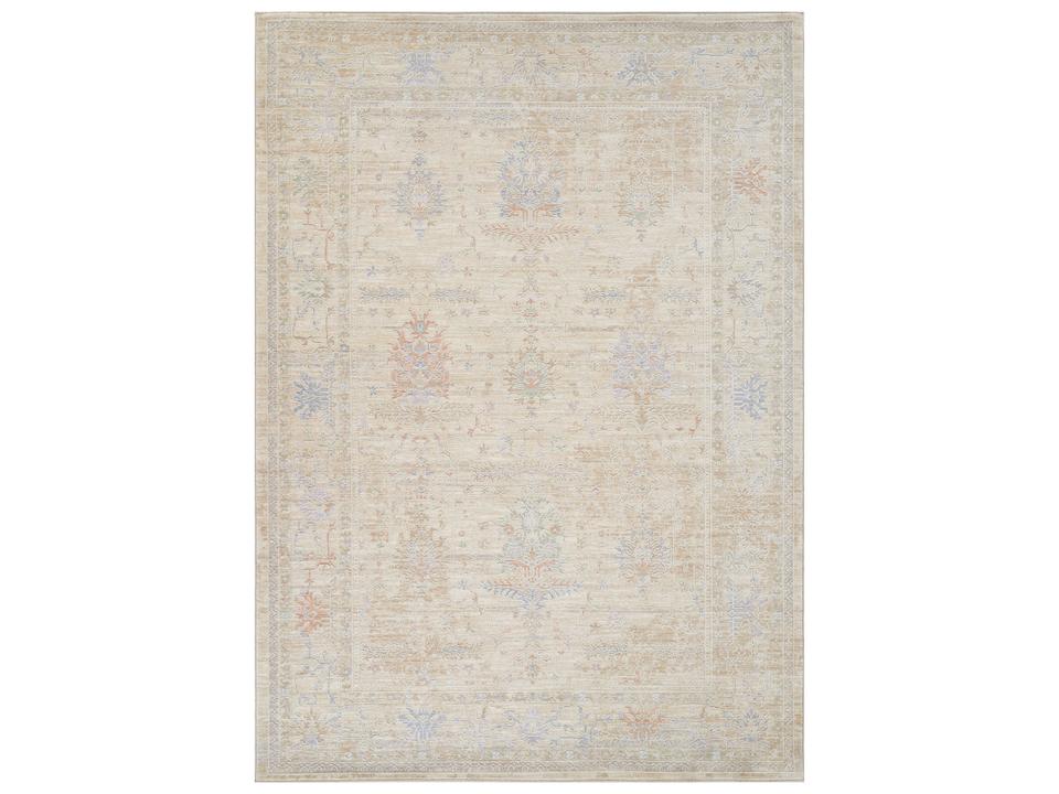 Mona Power-Loomed Polyester Area Rug with Amber Border