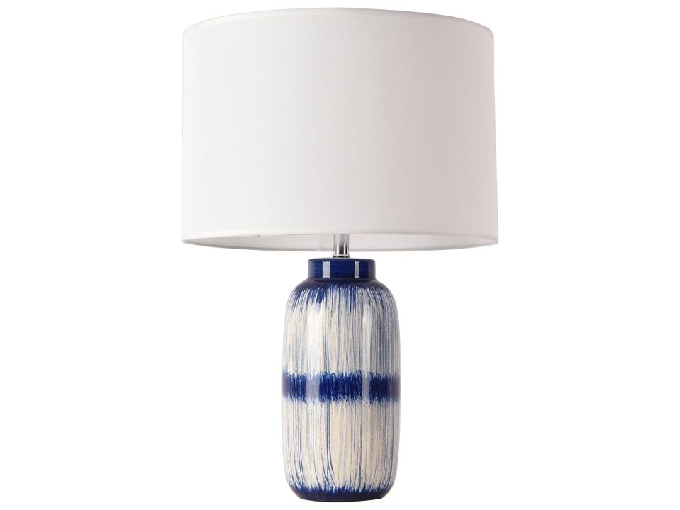 Regal Garcia Metal and Ceramic Table Lamp in White Blue